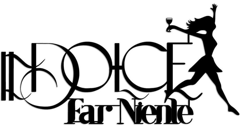 Διακοσμητικό Τοίχου Dolce Far Niente 891TNL3455 60x31cm Black Wallity Metal