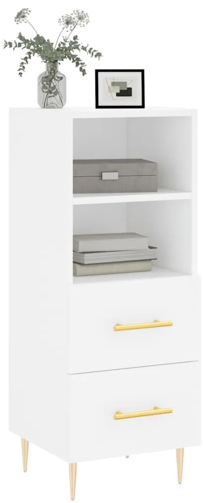 vidaXL Ντουλάπι Λευκό 34,5 x 34 x 90 εκ. από Επεξεργασμένο Ξύλο