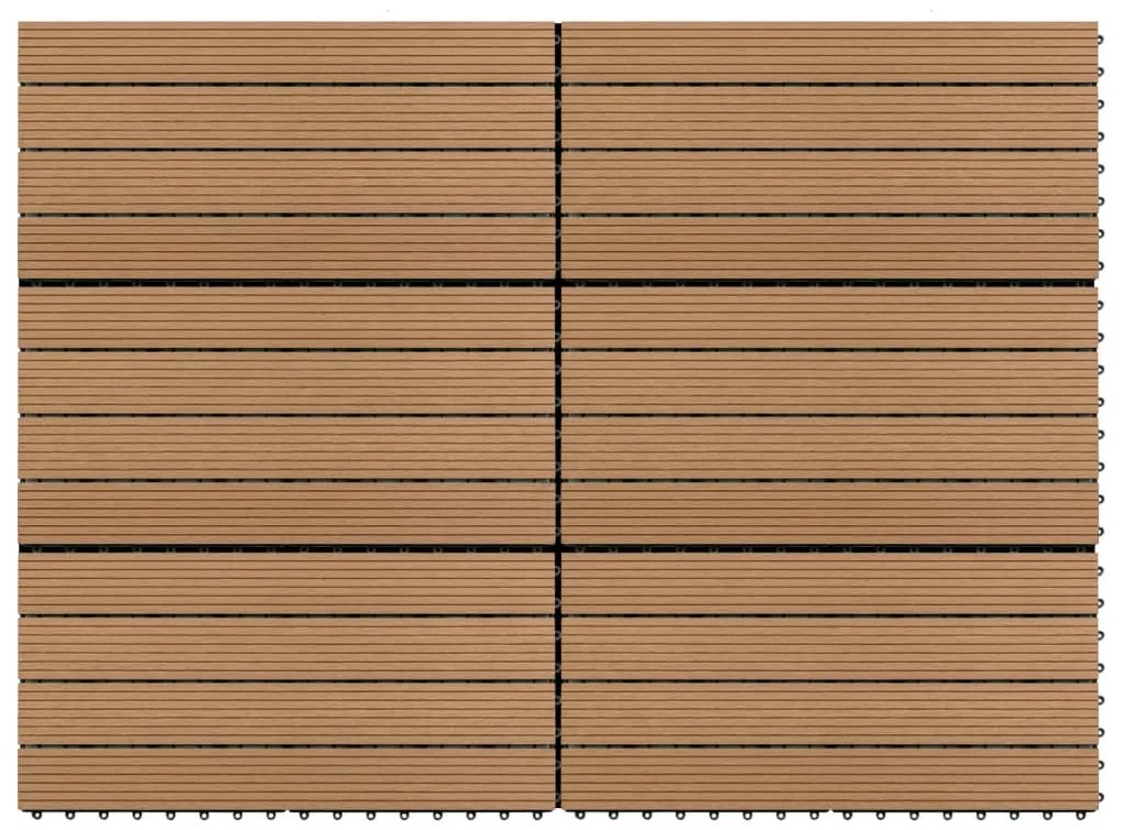 Πλακάκια Deck 6 τεμ. Καφέ 60 x 30 εκ. 1,08 μ² από WPC - Καφέ