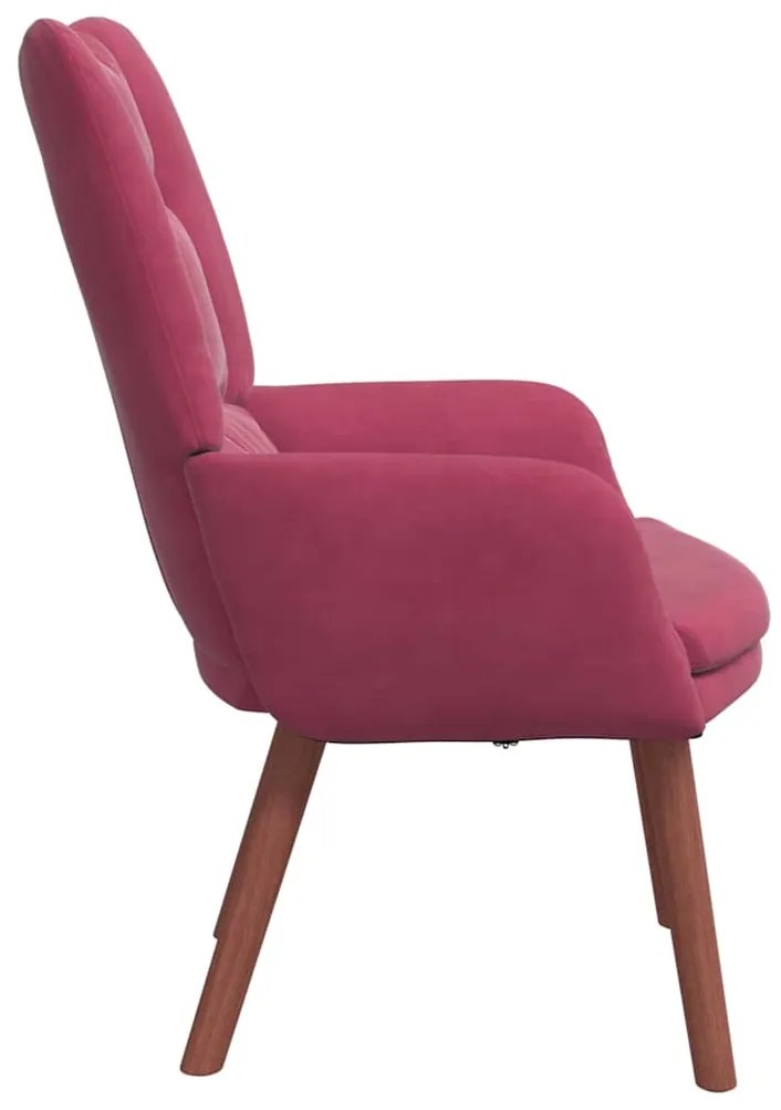 vidaXL Χαλαρωτική Πολυθρόνα Μπορντό 63 x 67 x 94 εκ. Βελούδο