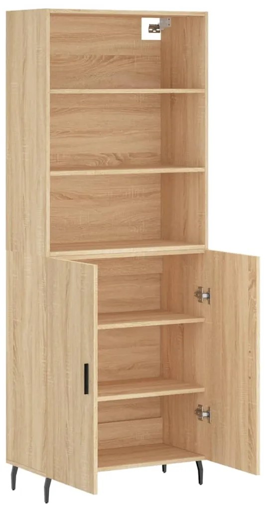vidaXL Ντουλάπι Sonoma δρυς 69,5 x 34 x 180 εκ. από Επεξεργασμένο Ξύλο