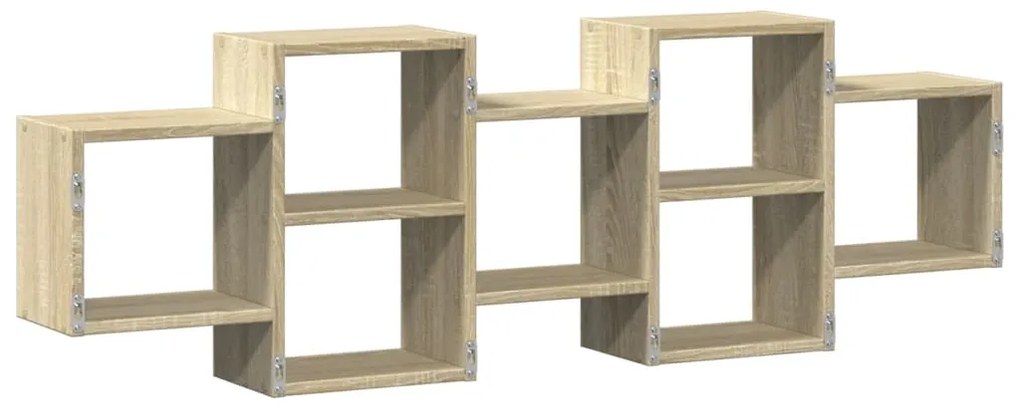 vidaXL Ραφιέρα Τοίχου Sonoma Δρυς 129x18x42 εκ. από Επεξεργ. Ξύλο