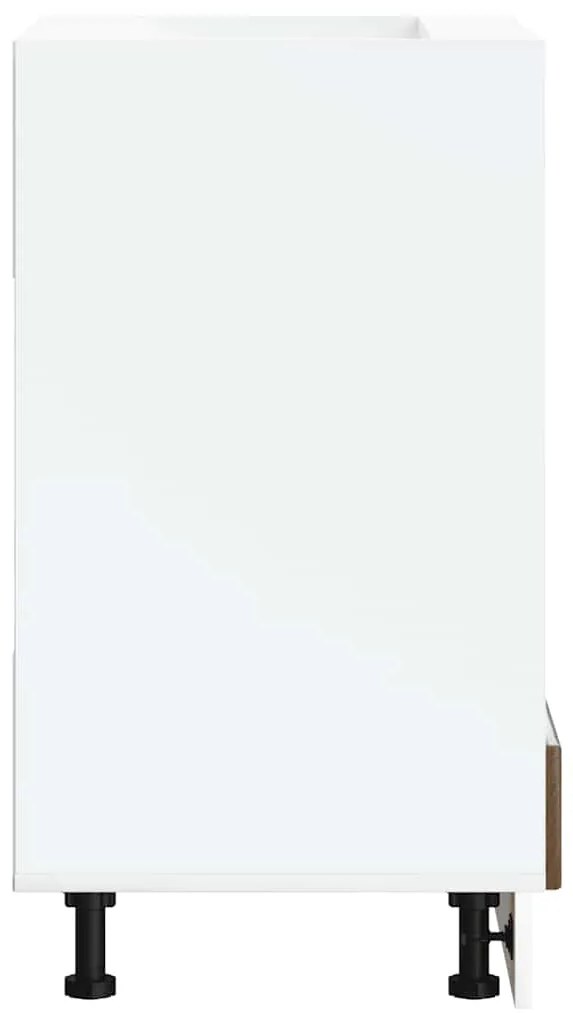 ντουλάπι φούρνου vidaXL "Lucca" Καφέ δρυς καπλαμά Ξύλο