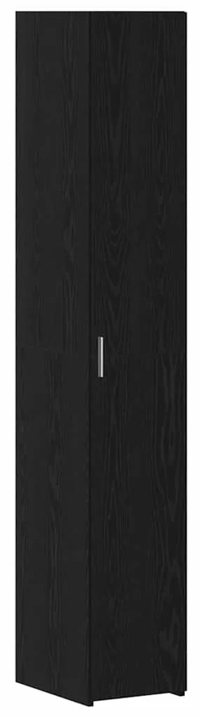 vidaXL Highboard Μαύρη δρυς 30 x 42.5 x 185 εκ Επεξεργασμένο ξύλο