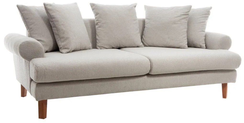 Artekko Uk Sofa Καναπές Τριθέσιος Υφασμάτινος Γκρι (210x100x75)cm - 783-7176