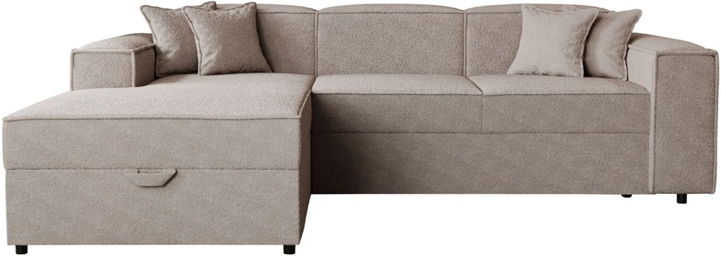 Γωνιακός καναπές Santos-Silver Gray-Αριστερή
