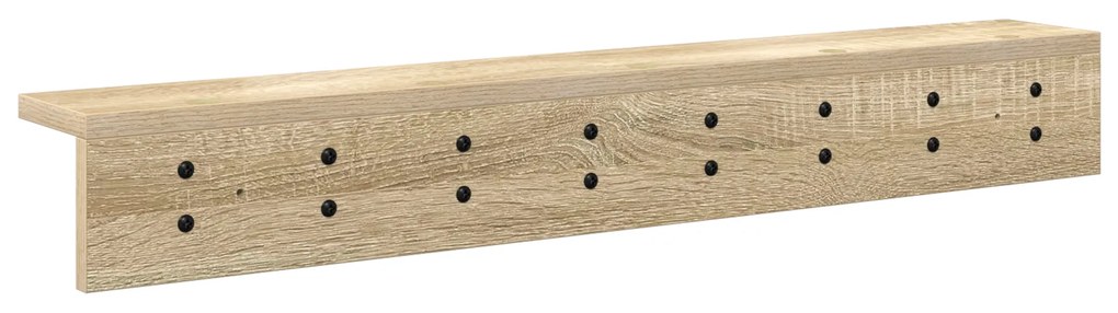 vidaXL Τοίχου Κρεμάστρα με ράφι Sonoma Δρυς 80 x 10.5 x 10.5 εκ