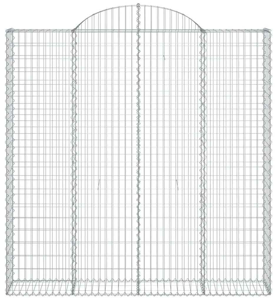 vidaXL Συρματοκιβώτια Τοξωτά 11 τεμ. 200x30x200/220 εκ. Γαλβαν. Ατσάλι