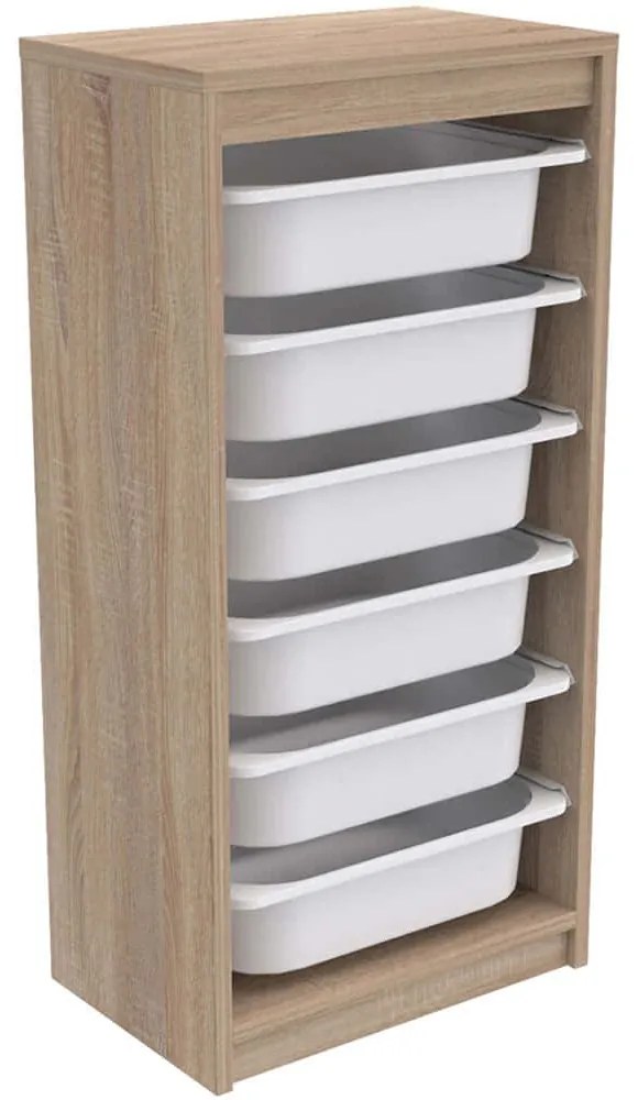 Συρταριέρα Παιδική Sani HM18199.03 45,5x29,6x91,8cm Sonoma-White