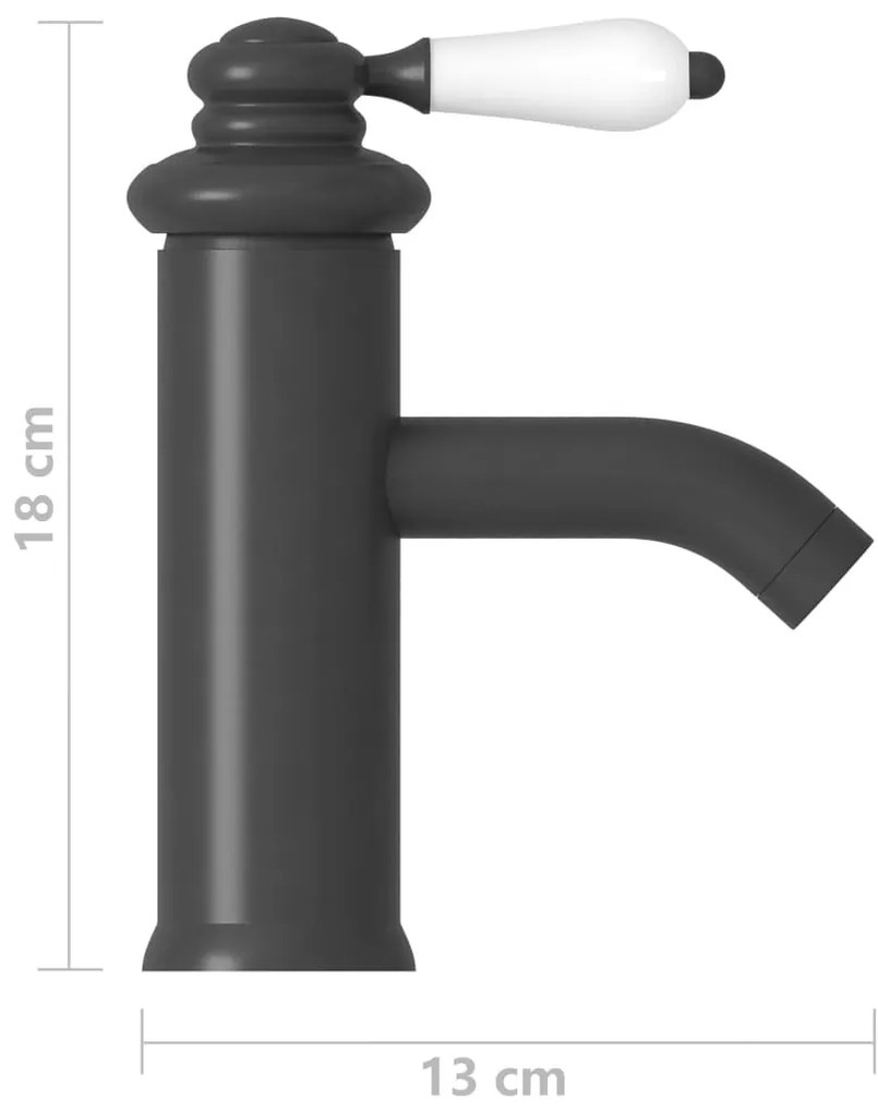 vidaXL Μπαταρία Νιπτήρα Μπάνιου Γκρι 130 x 180 χιλ.