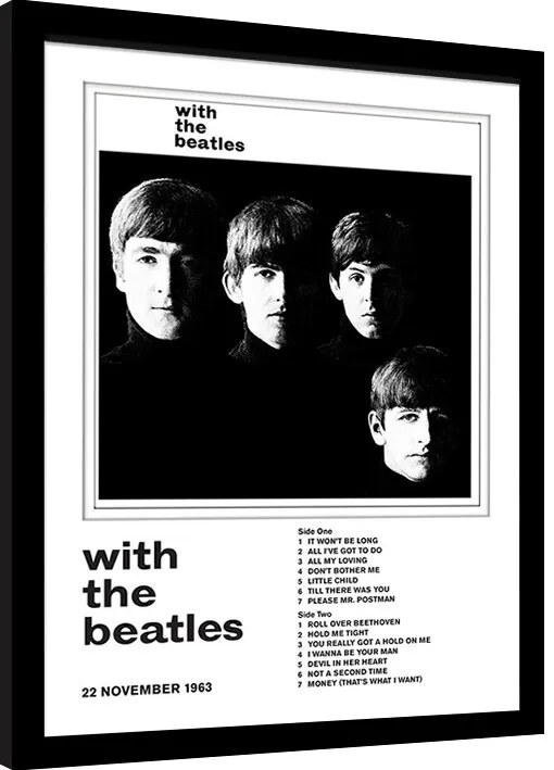 Κορνιζαρισμένη αφίσα The Beatles - With the Beatles