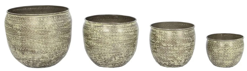 Σετ ζαρντινιέρων Home ESPRIT Πράσινο Αλουμίνιο 39 x 39 x 33 cm