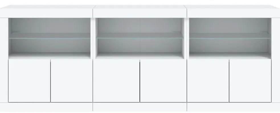 vidaXL Μπουφές με Φώτα LED Λευκός 181,5 x 37 x 67 εκ.
