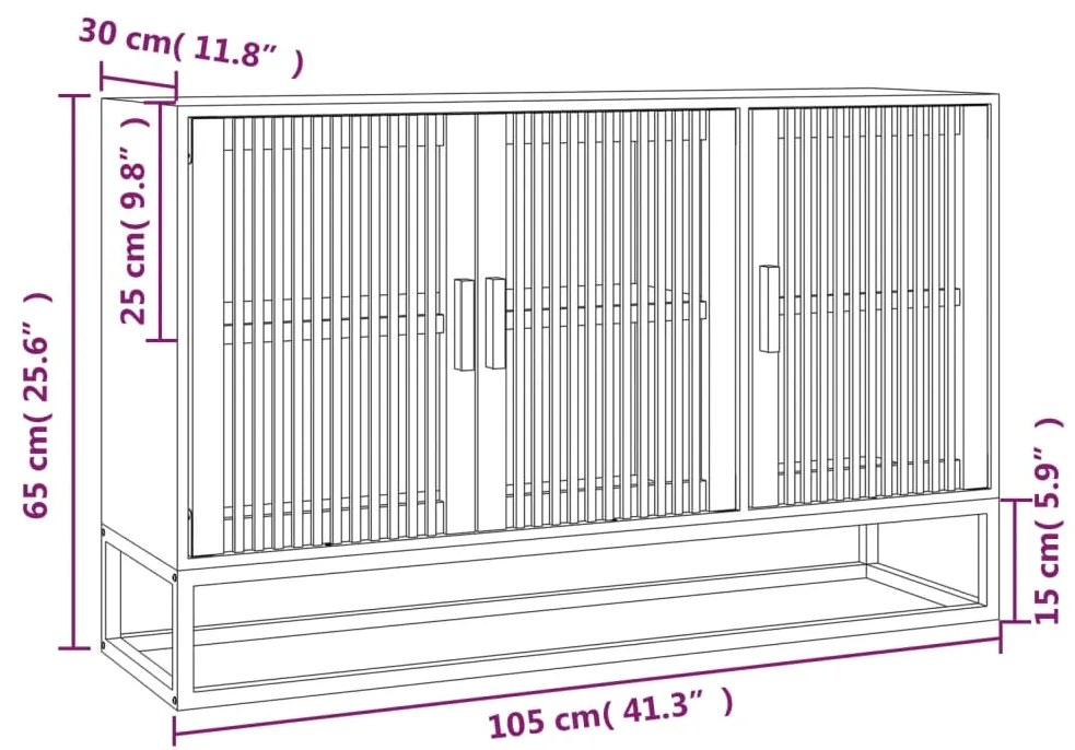 vidaXL Ντουλάπι Λευκό 105 x 30 x 65 εκ. από Επεξεργασμένο Ξύλο