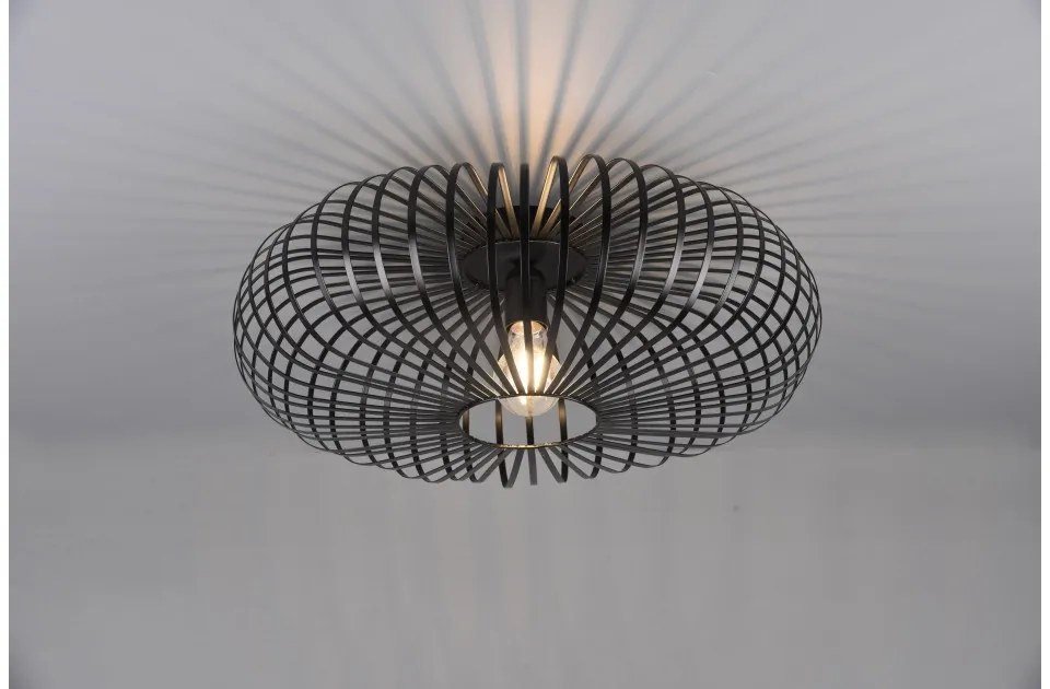 Φωτιστικό Οροφής E27 60W IP20 Johann 606905032 Trio Lighting-606905032-Μαύρο 606905032