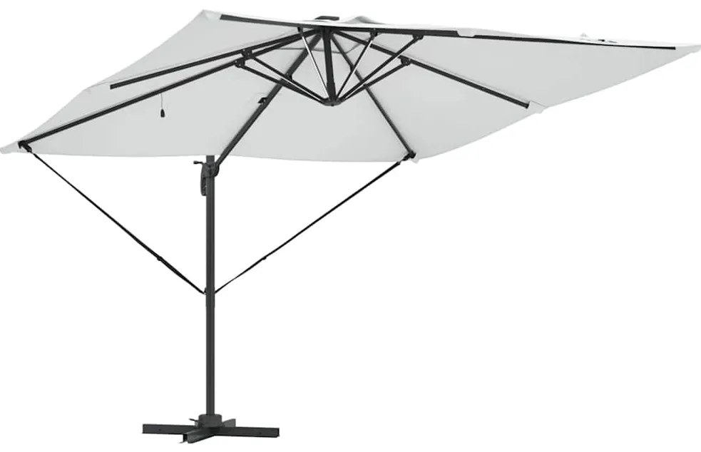 vidaXL Κανδυλέρας Ρόμα με Ηλιακά LED - Σαμπανί - 286 x 285 x 270 εκ. - Αλουμίνιο