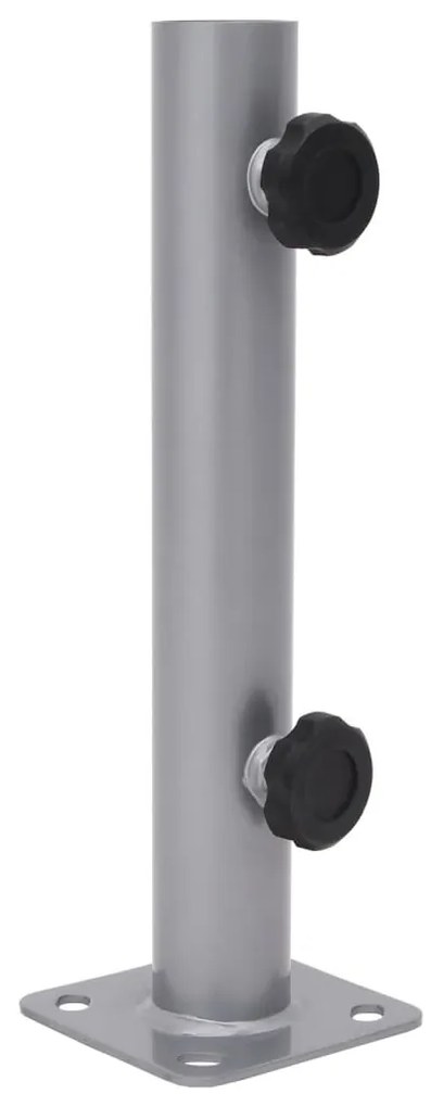 vidaXL Βάση Ομπρέλας Ασημί για Ιστό Ø32/34/38 Ατσάλι