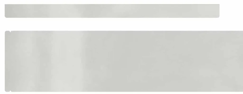 vidaXL Περίγραμμα γκαζόν Ασημί 450 x 0.05 x 15 εκ Ανοξείδωτο ατσάλι