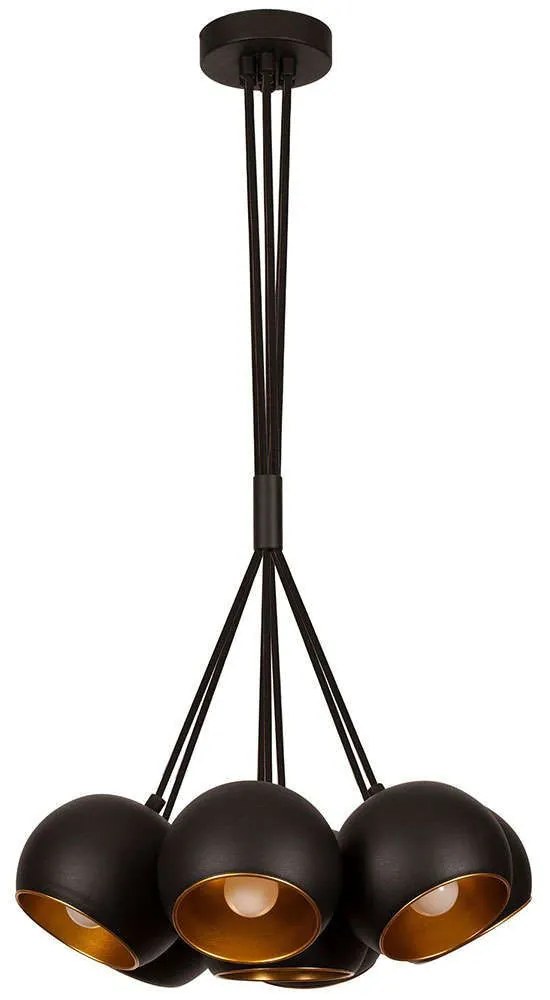 Φωτιστικό Οροφής Sivani 527ABY1734 Φ45x108cm 7xE27 40W Black Opviq
