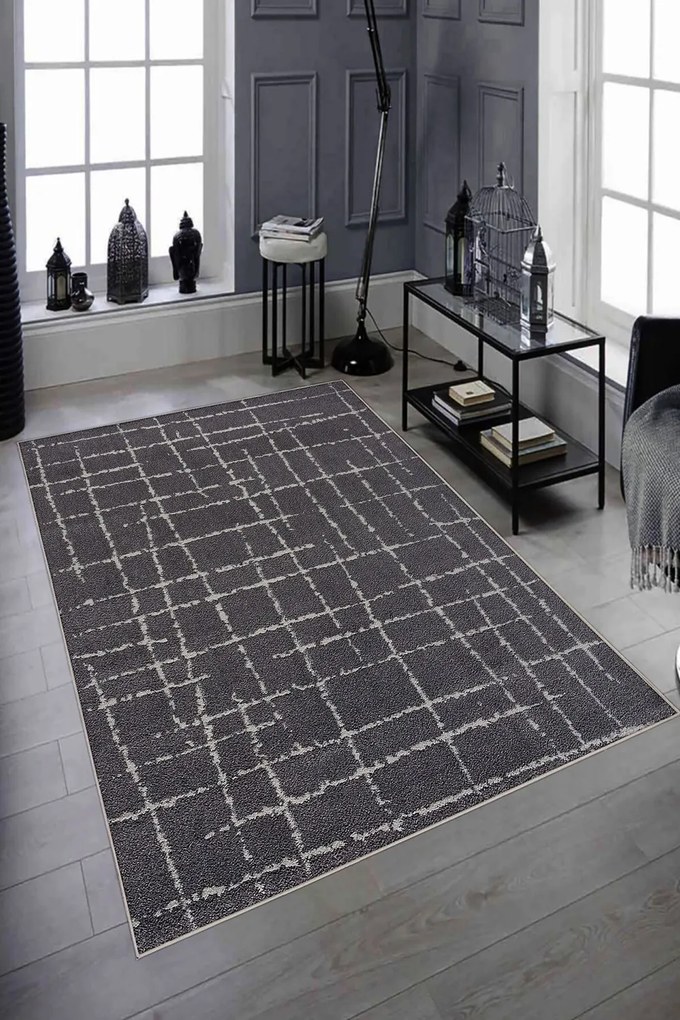 Χαλί W1114 213HFT2144 Dark Grey-White Conceptum Hypnose 160X230cm