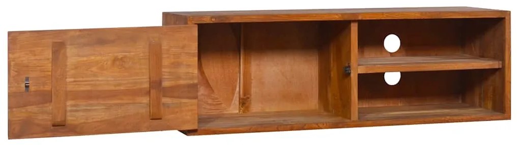 vidaXL Έπιπλο Τηλεόρασης Επιτοίχιο 90 x 30 x 30 από Μασίφ Ξύλο Teak