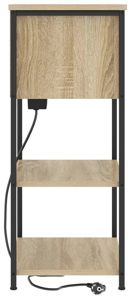 vidaXL Κομοδίνο Sonoma Δρυς 55 x 31 x 76 εκ Επεξεργασμένο ξύλο
