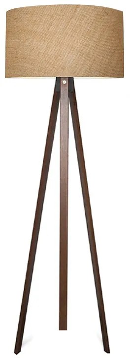 Φωτιστικό δαπέδου Rosling Megapap Mdf/ύφασμα Pvc χρώμα καρυδί/φυσικό 38x38x140εκ.