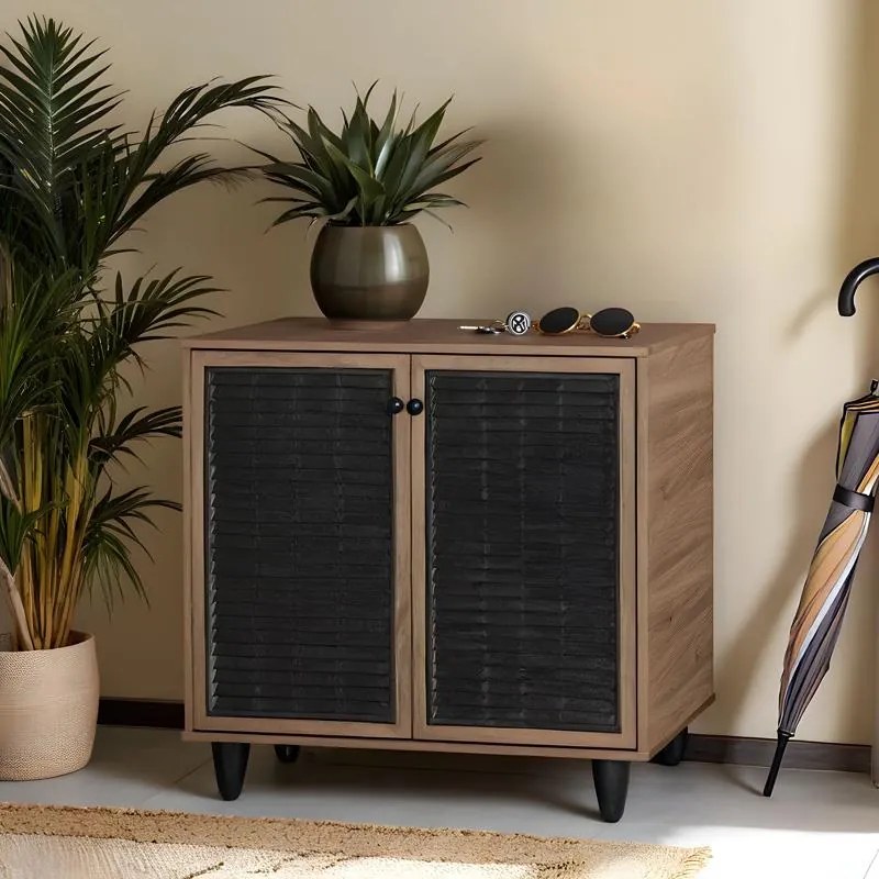 Παπουτσοθήκη-ντουλάπι Ronan χρώμα καρυδί 70.5x35x66εκ 70.5x35x66 εκ.