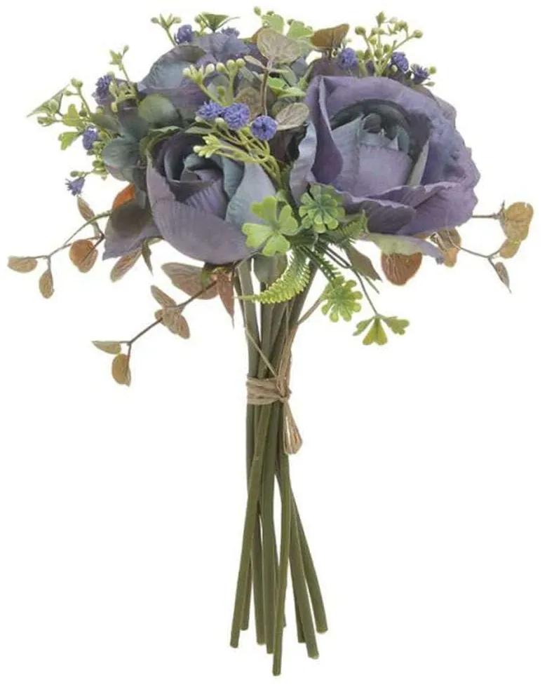 Μπουκέτο Λουλουδιών 3-85-758-0004 Υ28cm Purple Inart Πλαστικό