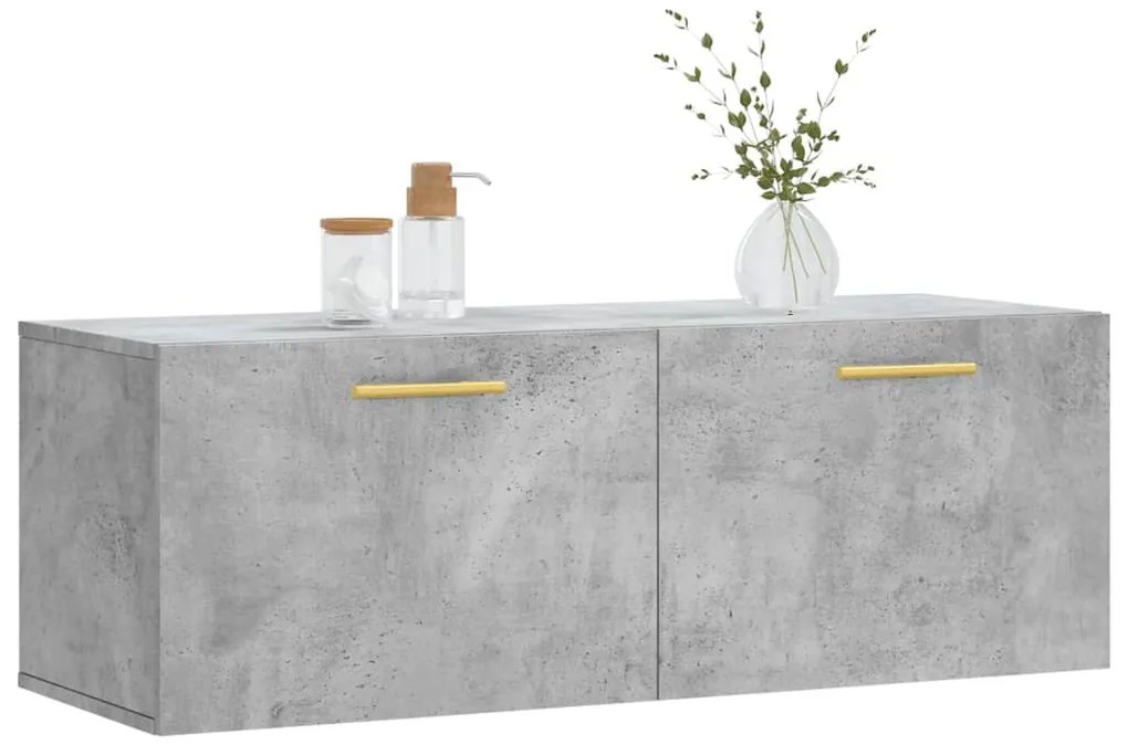 vidaXL Ντουλάπι Τοίχου Γκρι Σκυρ. 100x36,5x35 εκ. Επεξεργασμένο Ξύλο