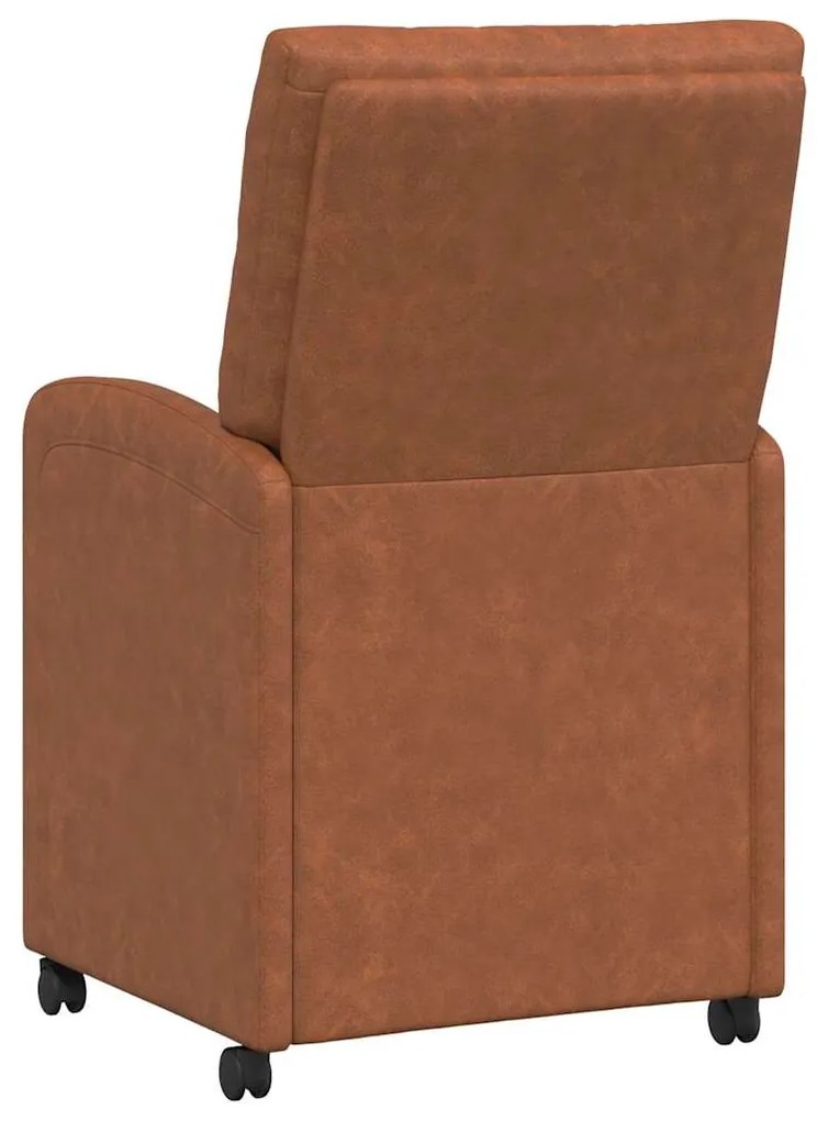 vidaXL Καρέκλες Φαγητού με Ρόδες με τροχούς 2 pcs Καφέ 58 x 67 x 97 εκ