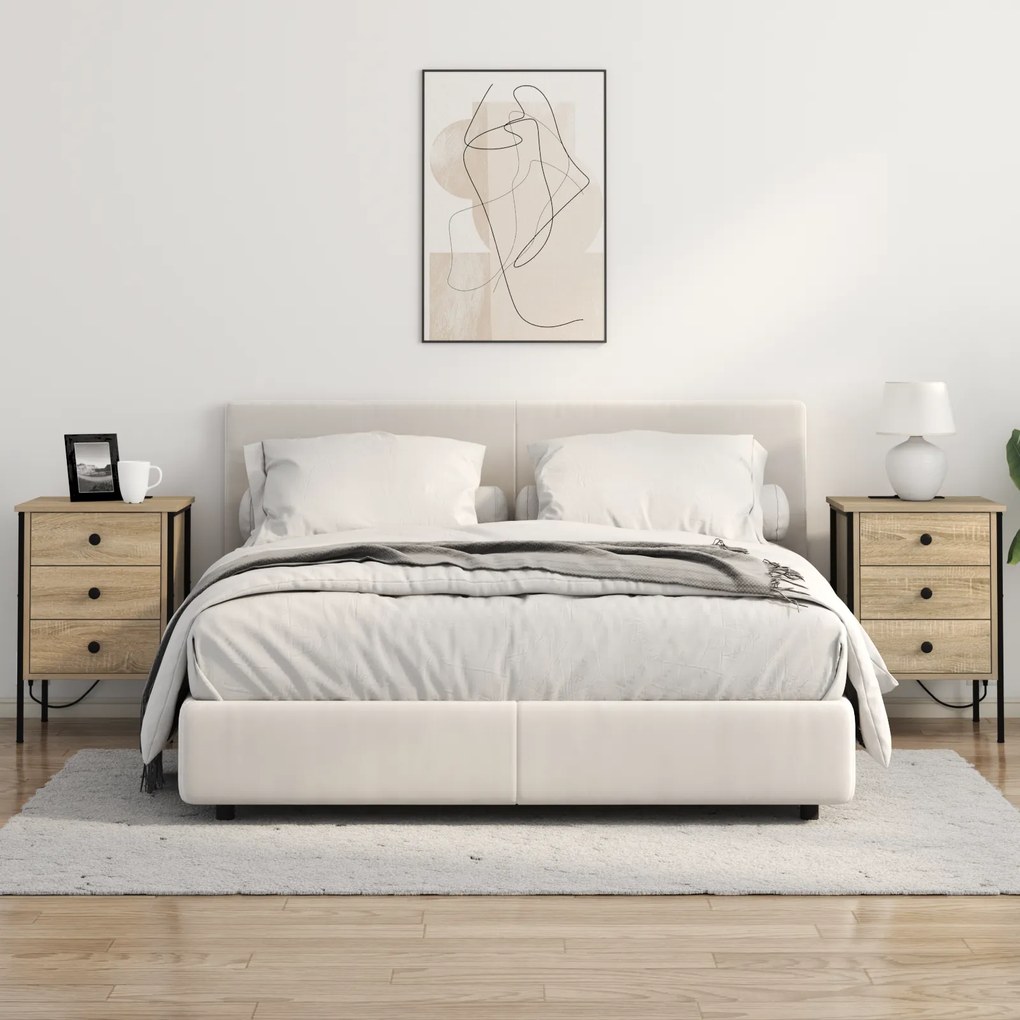 vidaXL Κομοδίνο Sonoma Δρυς 42 x 41 x 61 εκ Επεξεργασμένο ξύλο