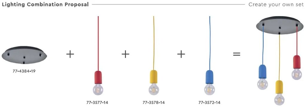 Φωτιστικό Οροφής  SE 149-YE IRIS PENDANT LAMP YELLOW 1Z3 - 77-3578 - 51W - 100W - 77-3578