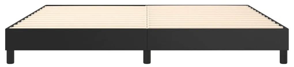 vidaXL Σκελετός Κρεβατιού με Ελατήρια Μαύρο 200x200 εκ. από Συνθετικό Δέρμα