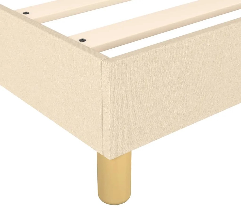 Κρεβάτι Boxspring με Στρώμα Κρεμ 80 x 200 εκ. Υφασμάτινο - Κρεμ