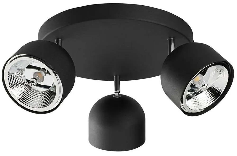 Φωτιστικό Οροφής - Σποτ Altea 6519 3xGU10 AR111 12W 42x17cm Black TK Lighting
