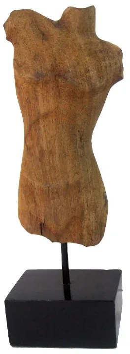 Επιτραπέζιο διακοσμητικό Body Inart φυσιό μάνγκο ξύλο-μέταλλο 14.5x9x38.5εκ
