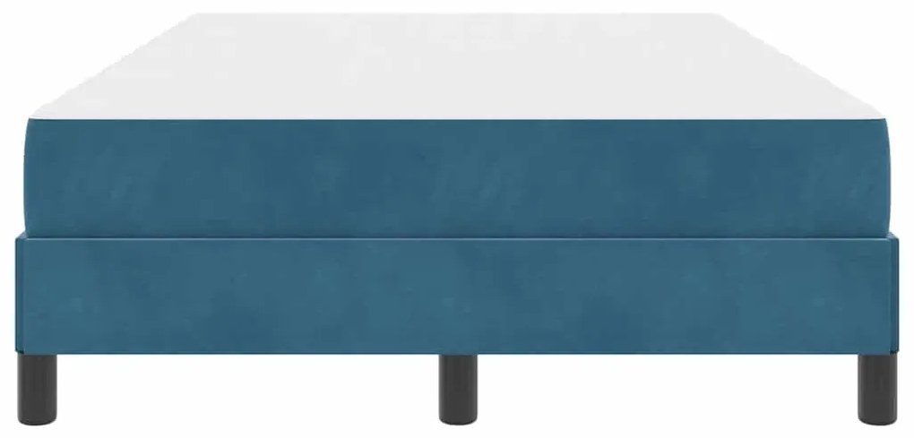 vidaXL Κρεβάτι box spring με στρώμα Σκούρο Μπλε 120 x 190 cm Βελούδο
