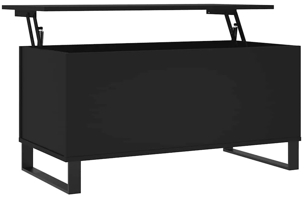 vidaXL Τραπεζάκι Σαλονιού Μαύρο 90x44,5x45 εκ. Επεξεργασμένο Ξύλο