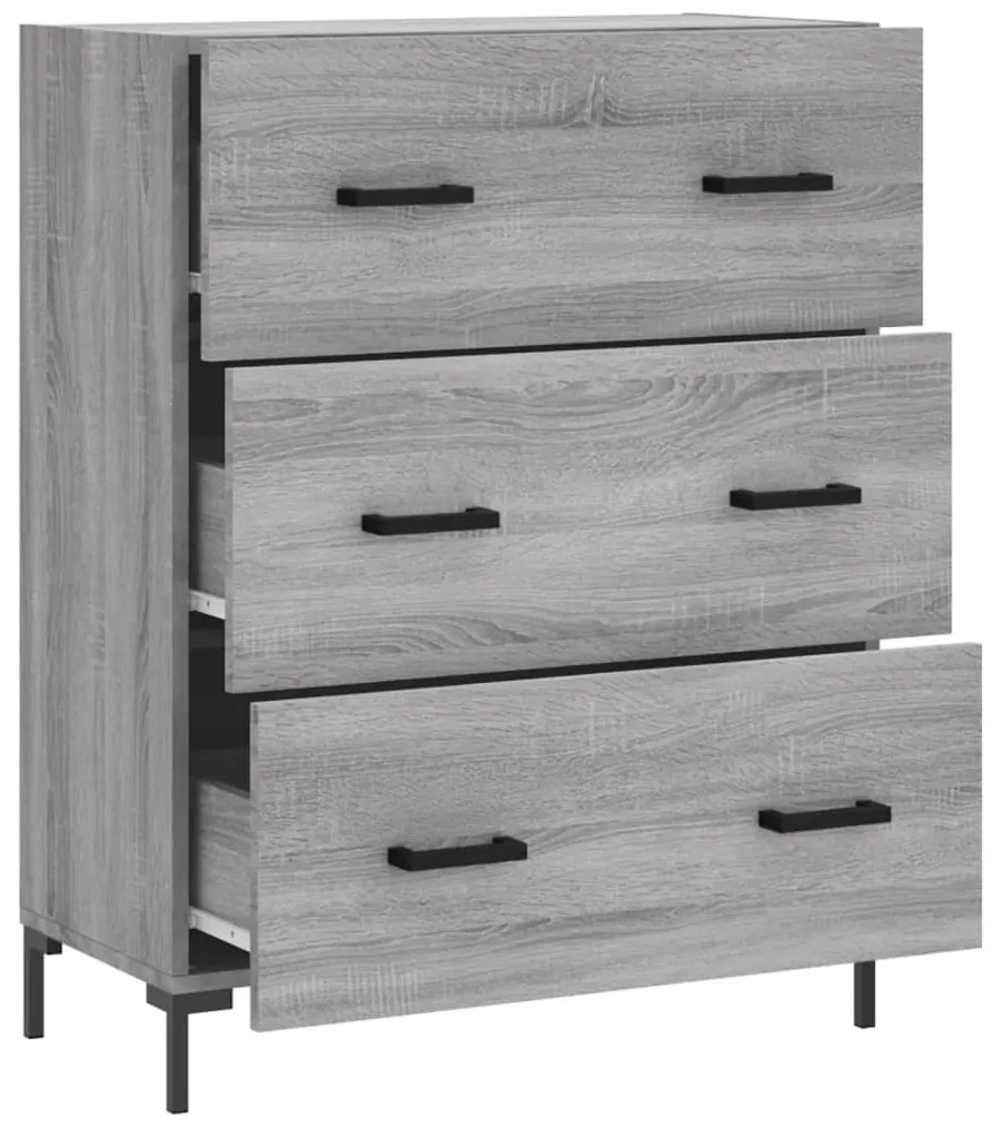 vidaXL Ντουλάπι Γκρι Sonoma 69,5 x 34 x 90 εκ. από Επεξεργασμένο Ξύλο