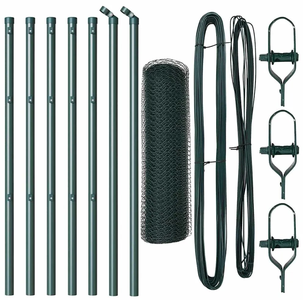 vidaXL Στύλος Περιφράξεων Πράσινο 10 x 0,4 m (25 mm πλέγμα)