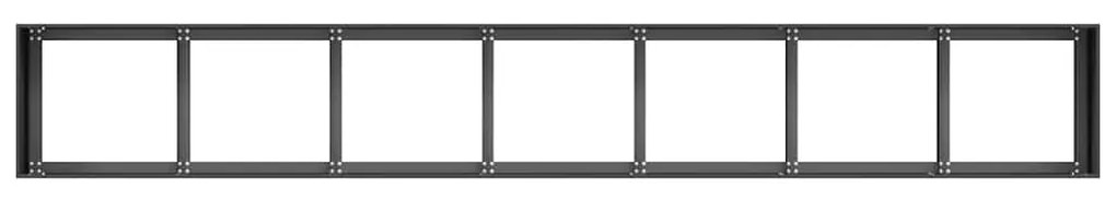 vidaXL Ζαρντινιέρα Μαύρη 280x40x40 εκ. από Χάλυβα Ψυχρής Έλασης