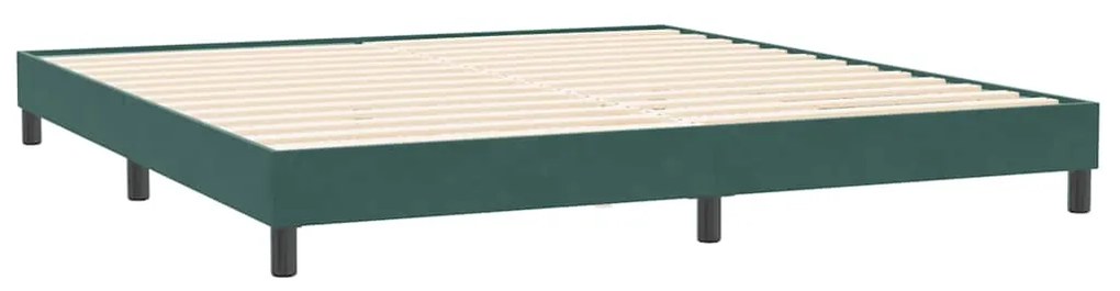 ΚΡΕΒΑΤΙ BOXSPRING ΜΕ ΣΤΡΩΜΑ ΣΚΟΥΡΟ ΠΡΑΣΙΝΟ 200X210ΕΚ. ΒΕΛΟΥΔΙΝΟ 3317964