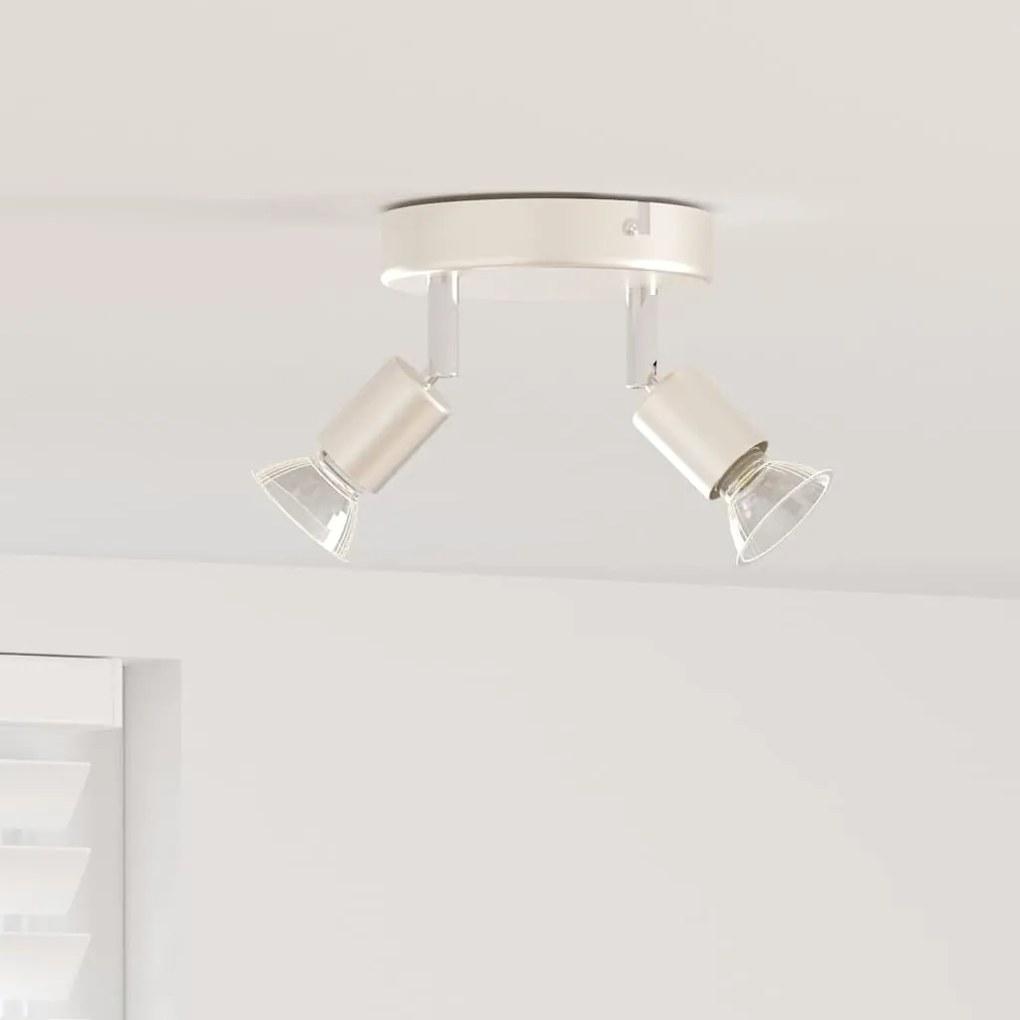 vidaXL Σποτ οροφής με προβολείς Νίκελ 12 x 8 εκ Ατσάλι