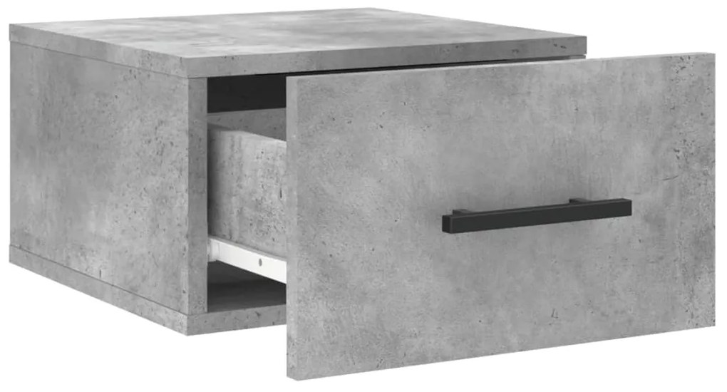 vidaXL Κομοδίνο Επιτοίχιο Γκρι Σκυροδέματος 35 x 35 x 20 εκ.