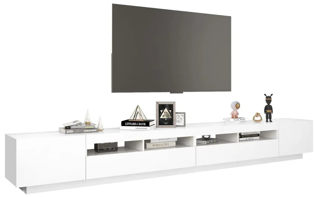 vidaXL Έπιπλο Τηλεόρασης με LED Λευκό 300 x 35 x 40 εκ.