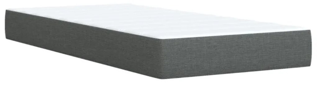 Κρεβάτι Boxspring με Στρώμα Σκούρο Γκρι 80x200 εκ. Υφασμάτινο - Γκρι