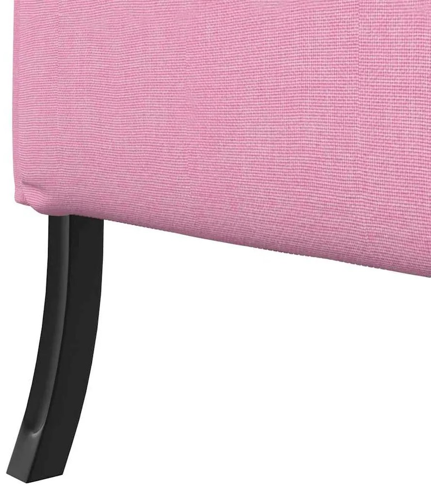 vidaXL Καναπές Υψηλής Πλάτης Ροζ 109 x 56 x 121 εκ. ύφασμα