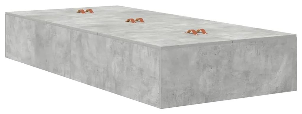 vidaXL Κρεβάτι Αποθήκης Σκούρο Γκρι 90x190 εκ.