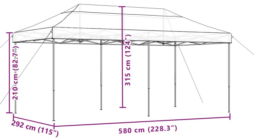 ΤΕΝΤΑ ΕΚΔΗΛΩΣΕΩΝ ΠΤΥΣΣΟΜΕΝΗ POP-UP TAUPE 580X292X315 ΕΚ. 4004938